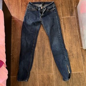 WHBM Zippered Ankle Jeans
